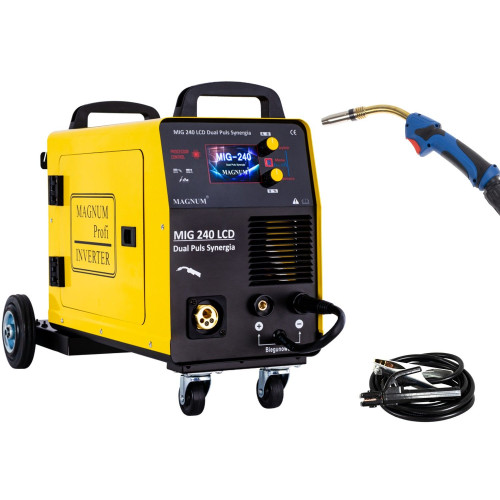 Spawarka Magnum MIG 240 LCD Dual Puls Synergia - zestaw - U MI 240 DP LCD-G - Magnum - 5 2