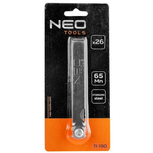 Szczelinomierz listkowy 26 płytek prostych Neo Tools - 11-190 - NEO Tools - 1 2